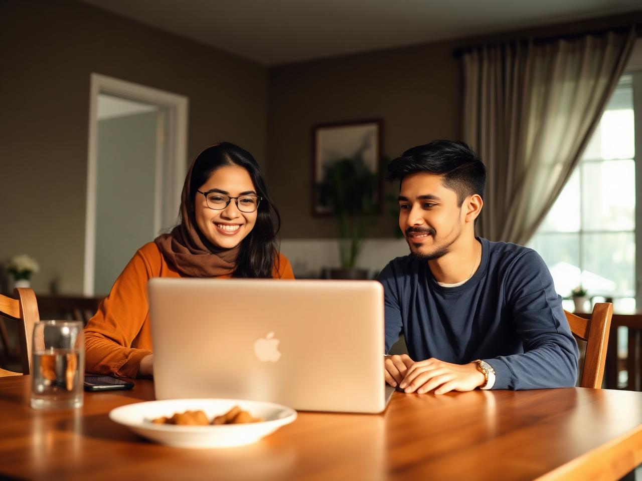 Tutor Iqbal Digital mendampingi peserta belajar privat dengan laptop di rumah kawasan Sidoarjo